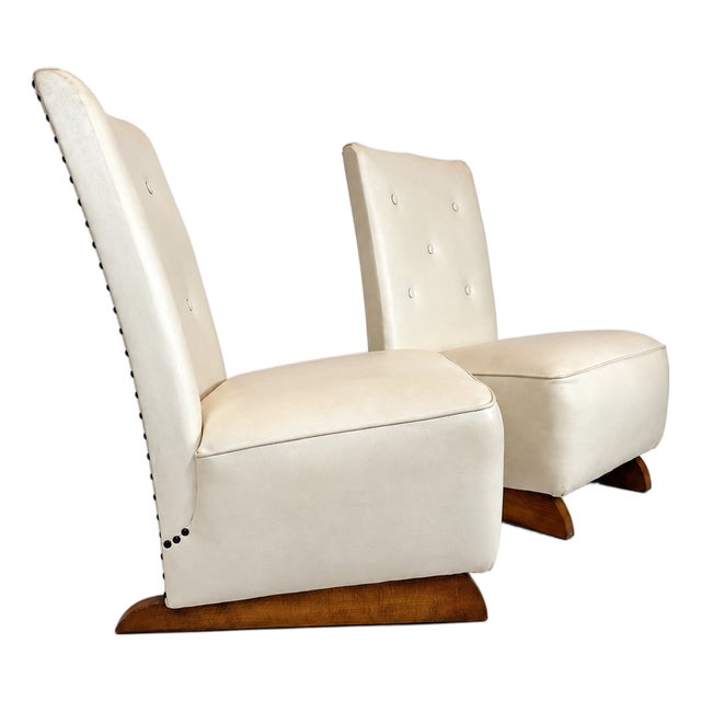 Willem Penaat Style Modernist Lounge Chairs, 1930s — Pair For Sale