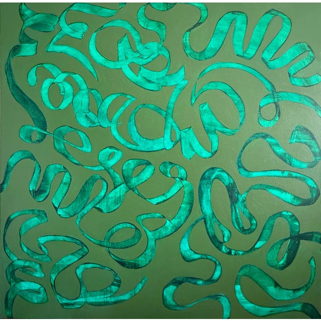 Original Abstract Painting Titled “Voir Vert” For Sale - Image 10 of 10