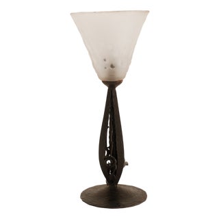 Art Deco Glass Table Lamp from Muller Frères Lunéville, 1925 For Sale