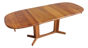 Vintage Danish Oval Extendable Dining Table in Teak, 1960s