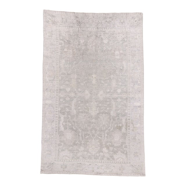 Vintage Indian Oushak Rug, 05'09 X 09'00 For Sale