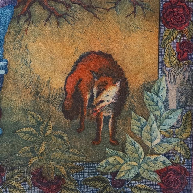 'Surreal Landscape, Preparing for the Hunt' by Roberta Loach, 1980, Performers With a Horse and Fox For Sale - Image 9 of 14