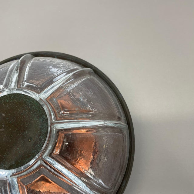 Brutalist Boom Copper and Glass Wall Light from Bega Lights from Limburg, Germany, 1980s For Sale - Image 9 of 18