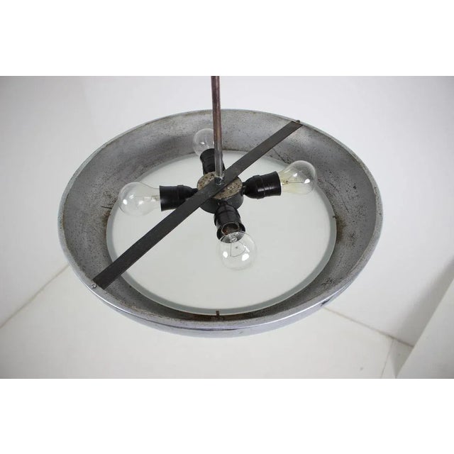 Functionalist Ufo Chrome Pendant by Josef Hurka for Napako, 1930s For Sale - Image 6 of 18