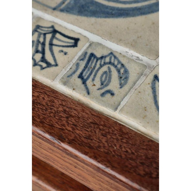 Scandinavian Modern Coffee Table in Teak with Ceramic Tiles attributed to Søren Horn, 1950s For Sale - Image 14 of 17