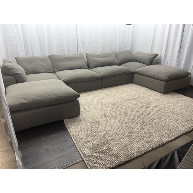 Gray Rh Cloud® Modular Sectional — 6-Piece Configuration For Sale - Image 8 of 16