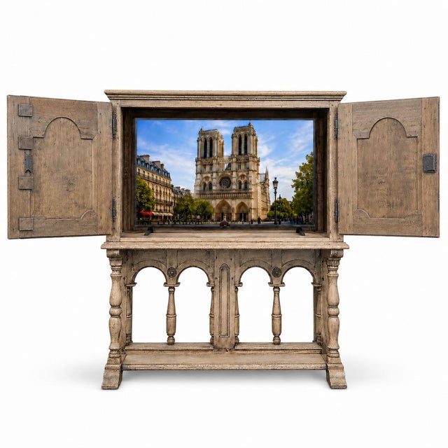 19th Century Rustic Country French Raised Cabinet For Sale - Image 4 of 15