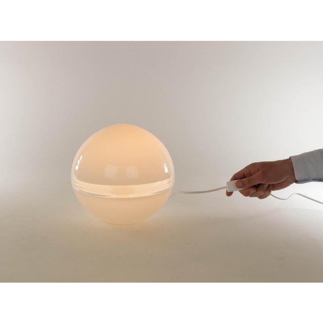 White White Lt 230 Table Lamp by Carlo Nason for a.v. Mazzega, 1970s For Sale - Image 8 of 9