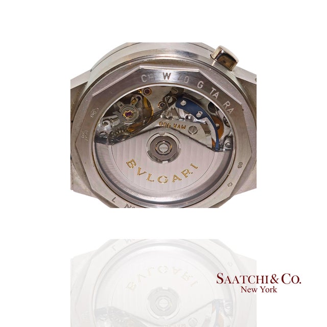 Bulgari 18k(750) White Gold Bvlgari Diagono Men's Watch For Sale - Image 4 of 10