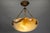 French Art Deco Cream Alabaster and Brass Pendant Light, 1920s For Sale - Image 3 of 18