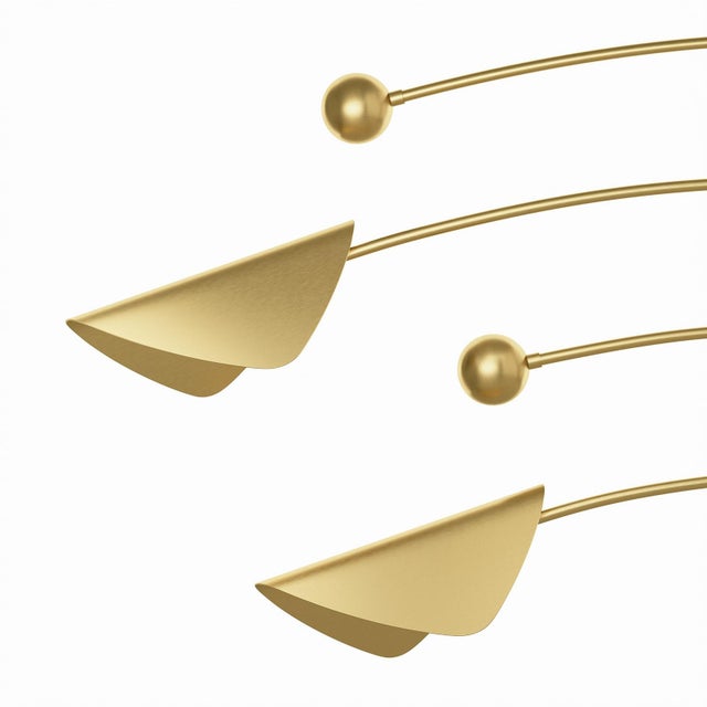 Brass Eclipse Mobile Chandelier, Natural Brass For Sale - Image 8 of 10
