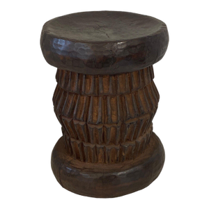 Vintage African Tribal Nobility Bamileke Wooden Stool/Table Cameroon 13.5" H