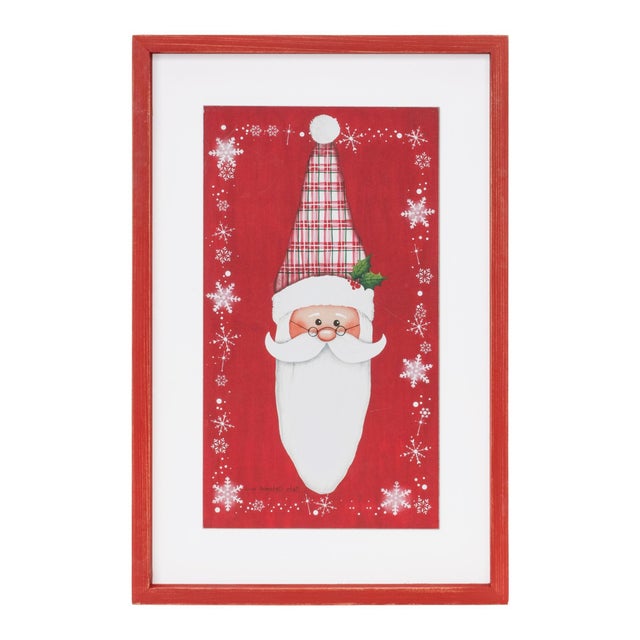Add a cheerful touch to your holiday decor with the Traditional Santa Snowflake Wall Plaque. Crafted from durable MDF and...