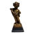 Vintage Borghese Gold-Tone Cherub Statue on Black Base For Sale