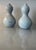 Pair vintage Japanese mid-century raku crackle glaze studio art pottery Showa period vases. These have a wonderful gourd...