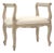 Cammi Stool - Natural Linen / Limed Grey Oak Frame For Sale