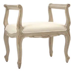 Cammi Stool - Natural Linen / Limed Grey Oak Frame