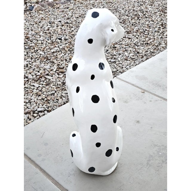 1960s Vintage Italian Life-Size Dalmatian Sculpture – Handcrafted Ceramic Statement Piece For Sale - Image 5 of 7