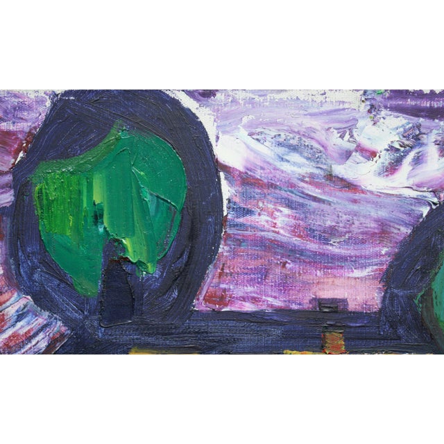 Millennium. 1976., oil on canvas, 80x80 cm evening landscape by the lake valdis bush (1924-2014) studied at the art...