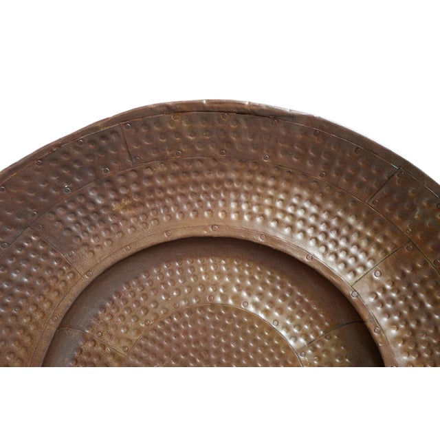 Vintage Iron Hammered Wall Plate For Sale - Image 4 of 5