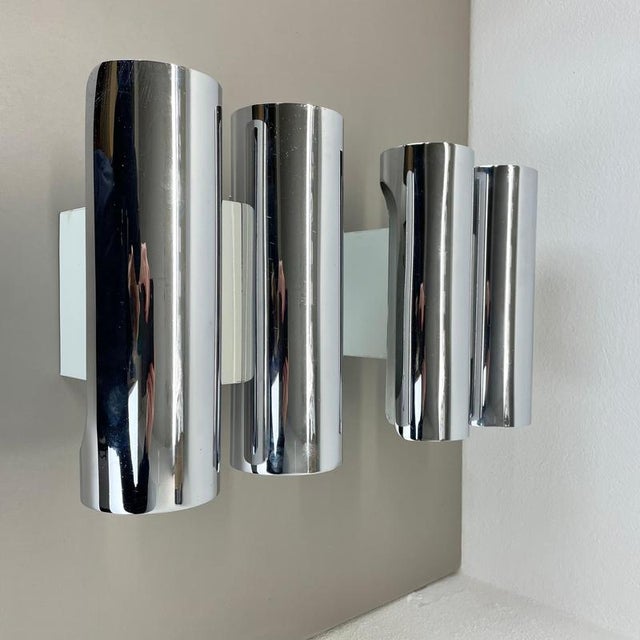 Modern German Space Age Chromed Wall Lights, 1970s, Set of 2 For Sale - Image 6 of 18