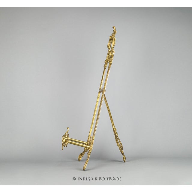 Shabby Chic 21" Vintage Metal Easel Stand Display Recipe Book Holder For Sale - Image 3 of 8