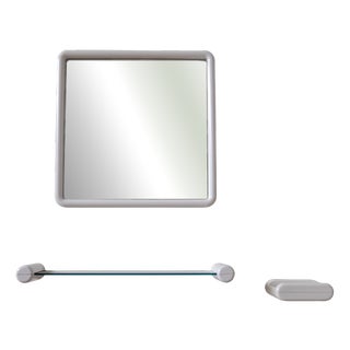 Bathroom Set Mirror, Shelf & Soap Holder from Gedy Italia, Set of 3 For Sale