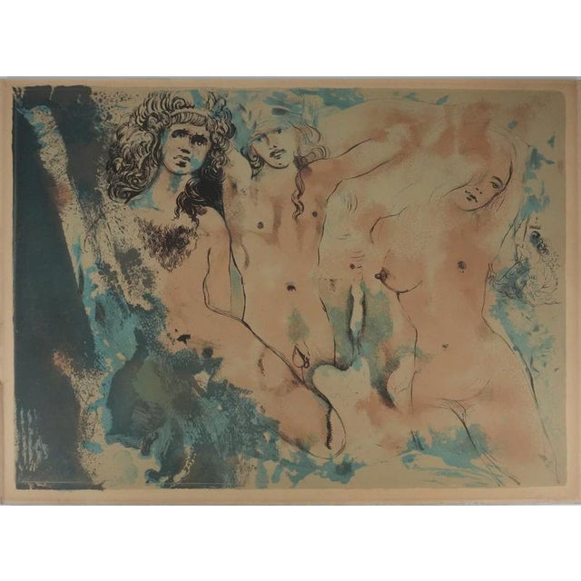 Salvador DALI (1904-1989) Happy Days (3 Hippies), 1970 Original color lithograph (Desjobert workshop) and original...