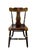 PENNSYLVANIA, POSSIBLY CUMBERLAND CO., PAINTED FANCY SIDE CHAIRS with PLANK SEAT, each with tablet-type crest rail, and...