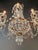 Glass 1930s Empire Brass Chandelier Crystal Lustre Ceiling Light Antique Classical For Sale - Image 7 of 9