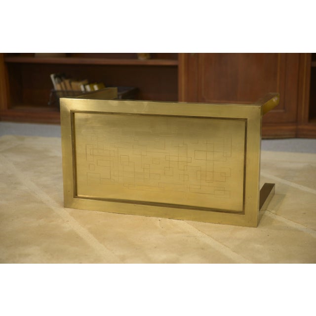Brass Coffee Table attributed to Willy Daro, 1970s For Sale - Image 6 of 8