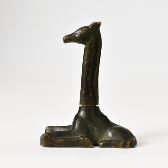Art Deco Danish Bronze Giraffe Corkscrew by Kai Stage, 1930s For Sale - Image 14 of 14