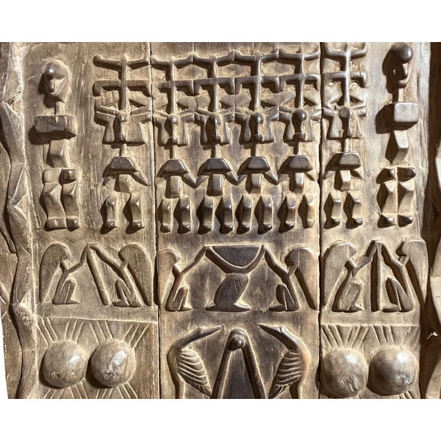 Vintage Dogon Granary Door With Nommo Mali African 73.5" H For Sale In New York - Image 6 of 13