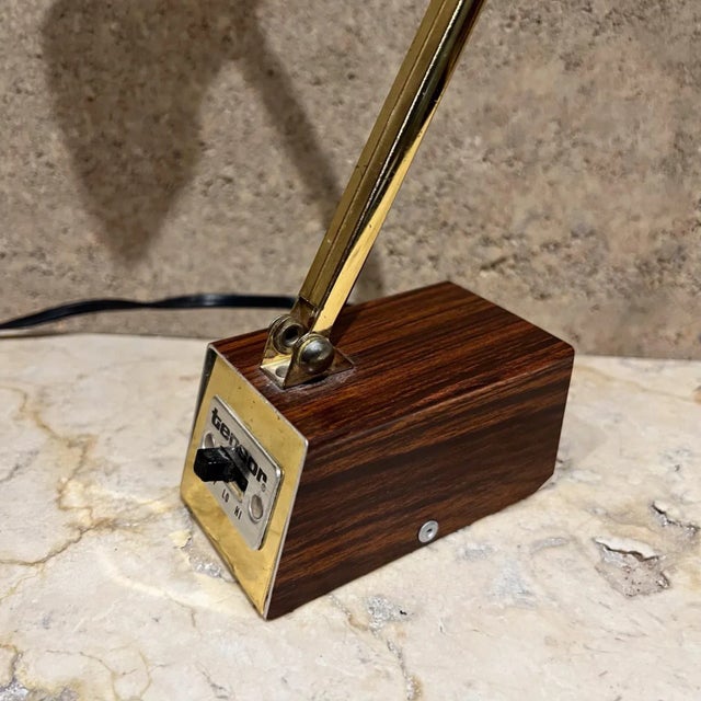Mid-Century Modern Tensor Wood Desk Lamp Swivel High Intensity For Sale - Image 9 of 13