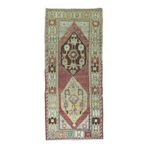 1940s Wide Turkish Anatolian Geometric Runner