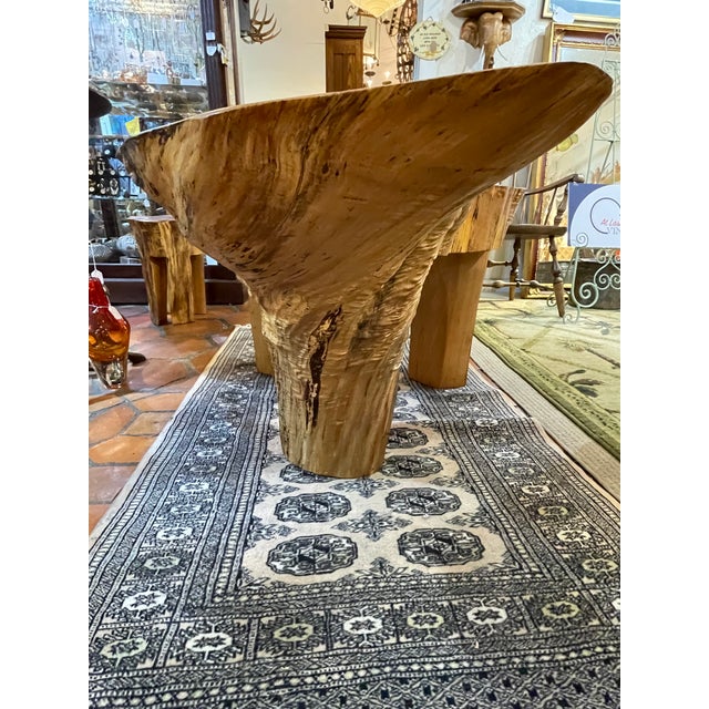 Wood Maple Live Edge Coffee Table by John Braun For Sale - Image 7 of 10