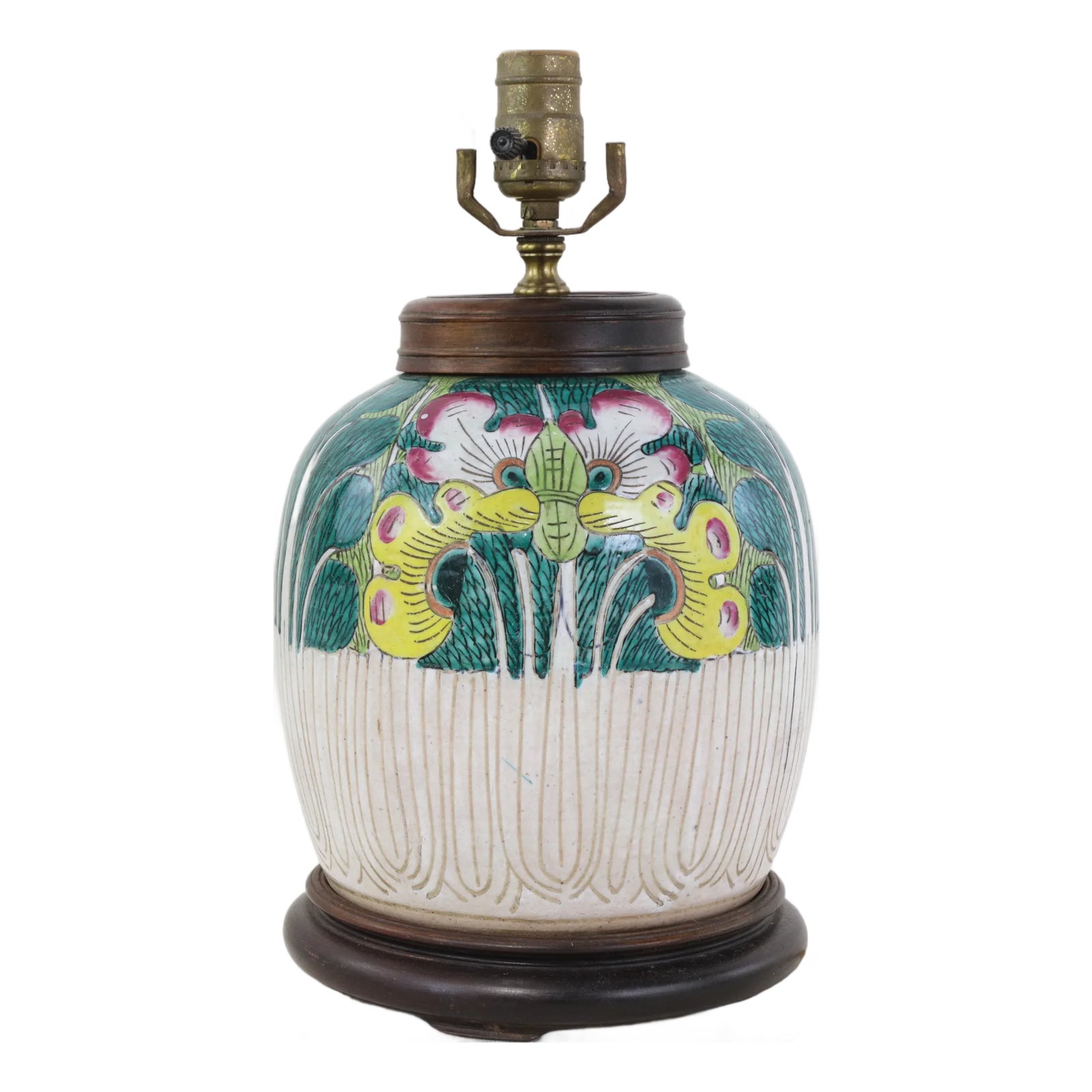 ベ*ー様 マリボウル（ラージサイズ）ローズオリーブ Antique Famille Rose Bok Choy Porcelain Table Lamp With Cabbage