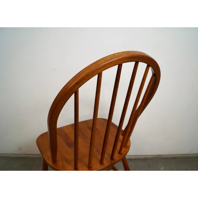 1970’s Mid-Century Danish Modern Teak Windsor Chair For Sale - Image 9 of 12