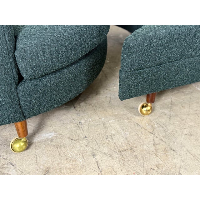 Wood 1960s Adrian Pearsall Tub Chair + Ottoman - Oversized Mid Century Modern Havana Lounge For Sale - Image 7 of 11