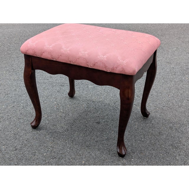 Vintage Mahogany Secretary/Writing Desk With Stool For Sale - Image 13 of 14
