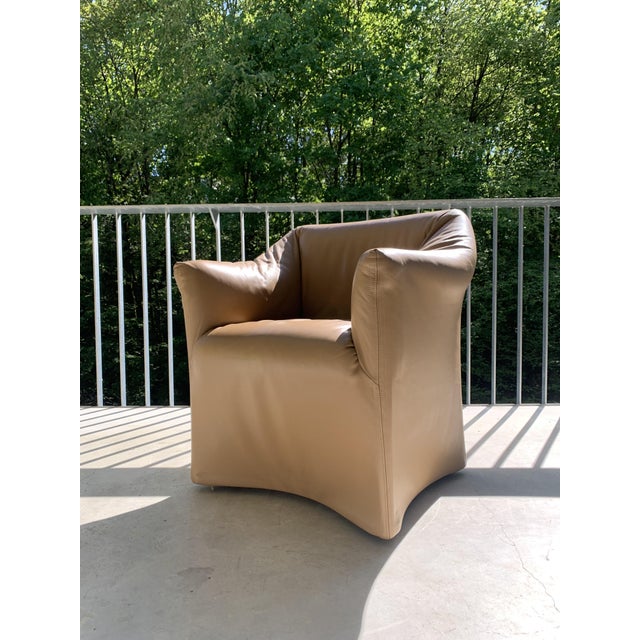 Brown Tentazione Club Chair by Mario Bellini for Cassina, 1980s For Sale - Image 8 of 11