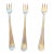Circa 1930s Reed & Barton Triplex Hotel Ware Silver Plate Trident Oyster Forks Set of 3 From the Parker House Hotel in Boston For Sale