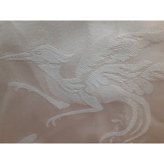 Schumacher Cantalope Color Chinoiserie Designer Damask Upholstery Fabric- 1 Yard For Sale