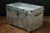 Gray Aluminum Trunk with Antique Padlock, 1920s For Sale - Image 8 of 8