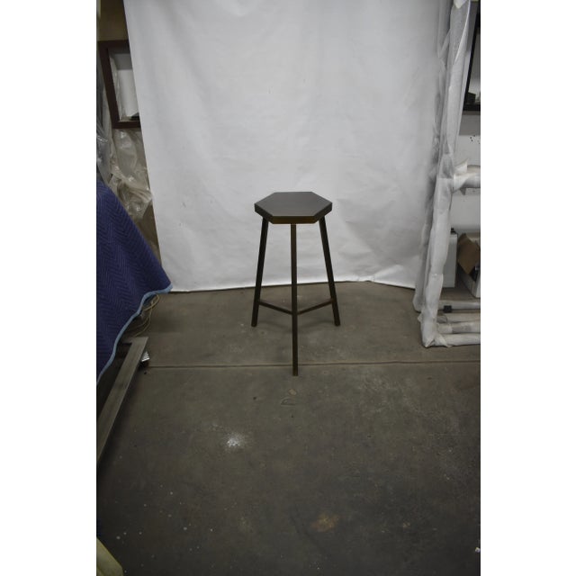 Industrial Weathered Bar Stool For Sale - Image 4 of 6