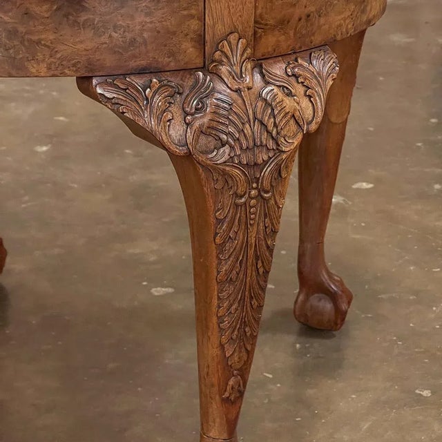 Sienna Antique Chippendale End Table With Burl Elm Top For Sale - Image 8 of 12