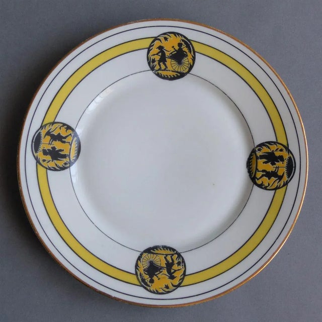 Ceramic Art Nouveau Porcelain Plates with Oriental Scene from Limoges, Set of 10 For Sale - Image 7 of 7