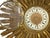 Vintage Circa 1969 Syroco Mid Century Modern Starburst Wall Clock in Antique Gold Finish For Sale - Image 12 of 18