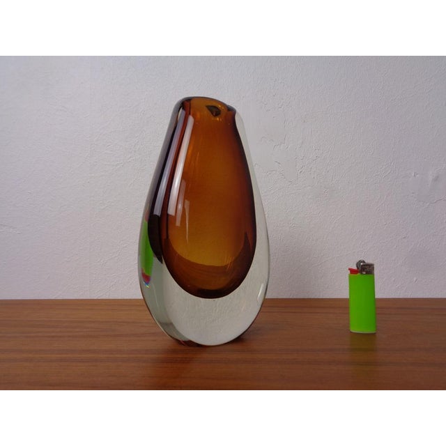 Mid-Century Modern Finnish Glass Vase by Armando Jacobino for Oy Kumela, 1950s For Sale - Image 3 of 15