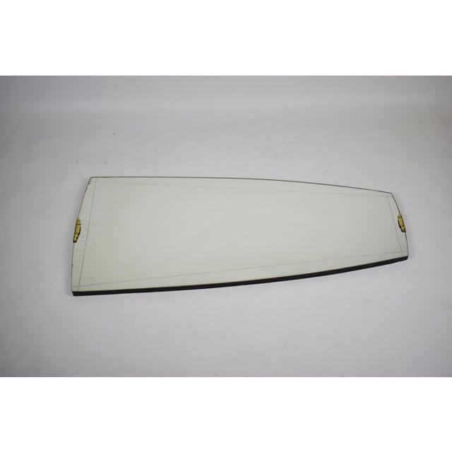 Vintage Mirror with Brass Clasps, 1950s For Sale - Image 6 of 7